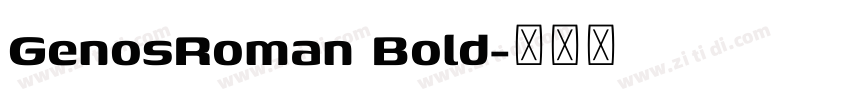 GenosRoman Bold字体转换